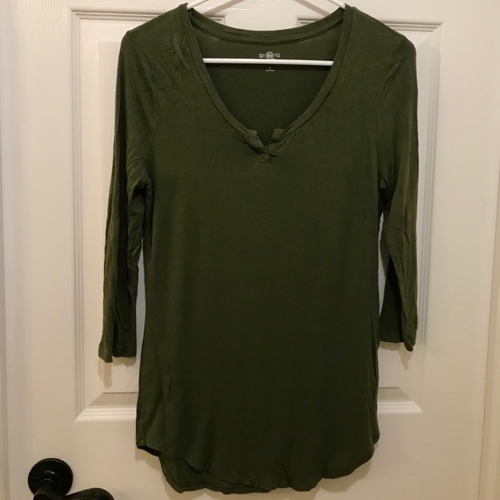 SO Soft You Olive Green Long Sleeve Shirt